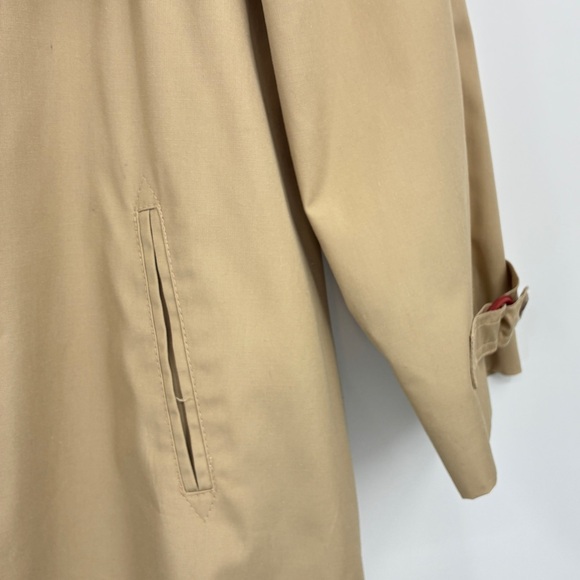 Drizzle Inc Neiman-Marcus Vintage Union Made Womens Trench Long Coat Tan Large? - Picture 9 of 12